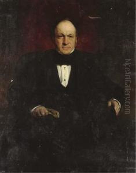 Portrait Of A Gentleman, Three-quarter Length, Seated Oil Painting by Sir John Watson Gordon