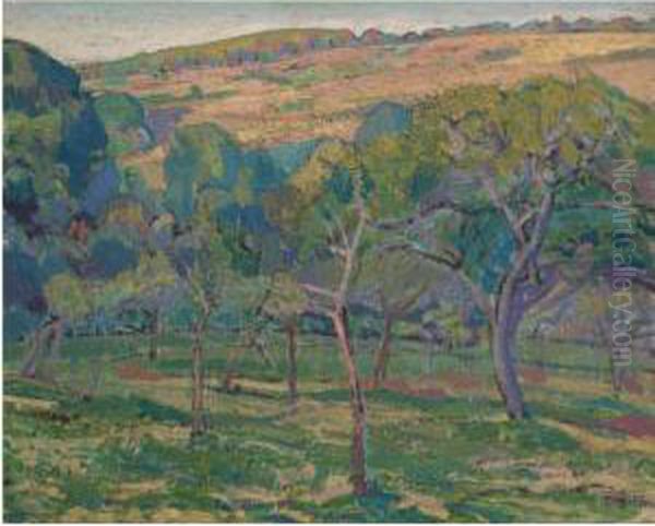 The Orchard, Applehayes, Clayhidon Oil Painting by Spencer Frederick Gore