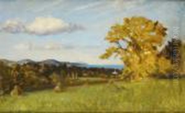 View From The Dublin Mountains Oil Painting by William Crampton Gore