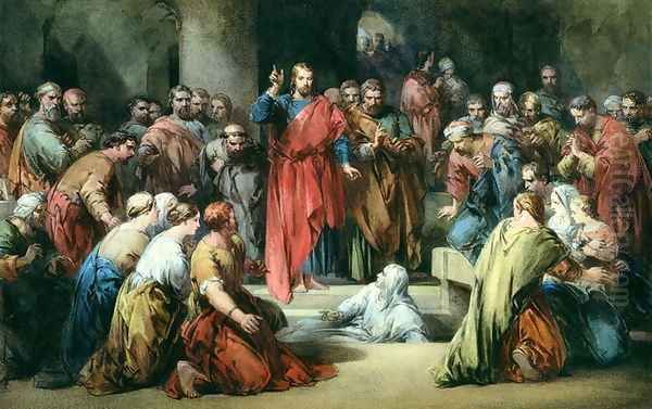 The Raising of Lazarus Oil Painting by George Cattermole