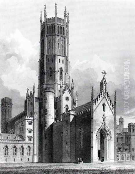 Fonthill Abbey from the north-west, 'Graphic and Literary Illustrations of Fonthill Abbey' Oil Painting by George Cattermole