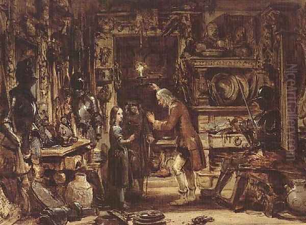 The Old Curiosity Shop Oil Painting by George Cattermole