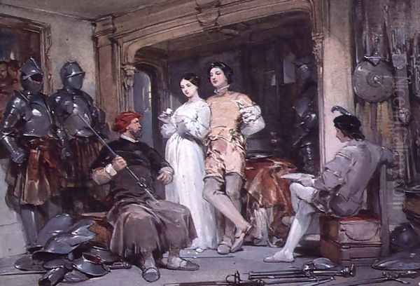 The Armourer's Tale Oil Painting by George Cattermole