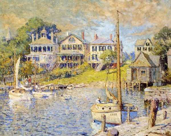 At Edgartown, Martha's Vinyard Oil Painting by Colin Campbell Cooper