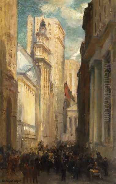 Wall Street Oil Painting by Colin Campbell Cooper