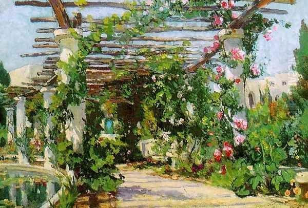 Summer Verandah, 1922 Oil Painting by Colin Campbell Cooper