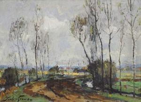 Temps Gris (au Printemps) (1927) Oil Painting by Pieter Gorus