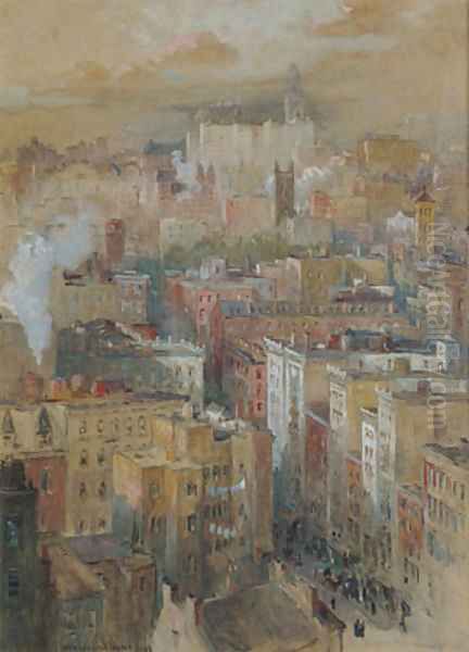 View of New York City Oil Painting by Colin Campbell Cooper