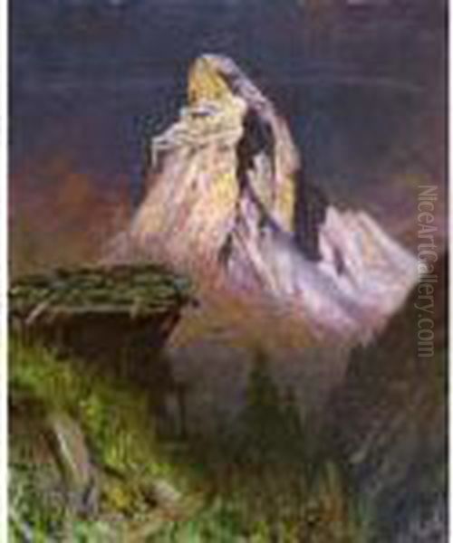 Matterhorn Oil Painting by Albert H. Gos