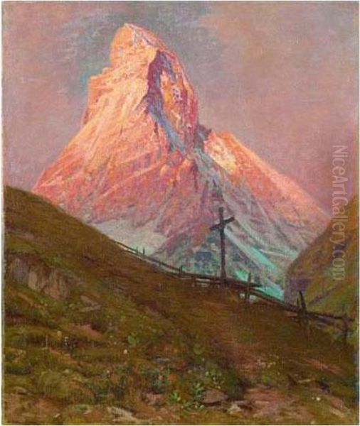 Matterhorn Oil Painting by Albert H. Gos