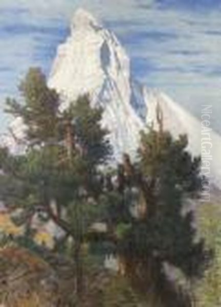 Das Matterhorn. Oil Painting by Albert H. Gos