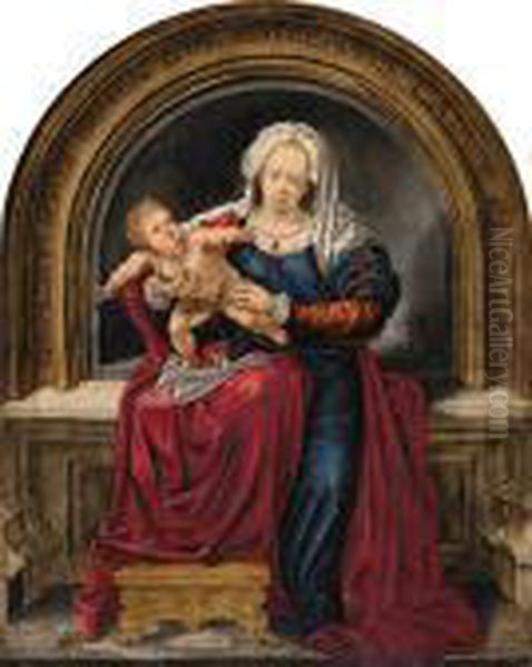 Madonna Mit Kind Oil Painting by Jan Mabuse