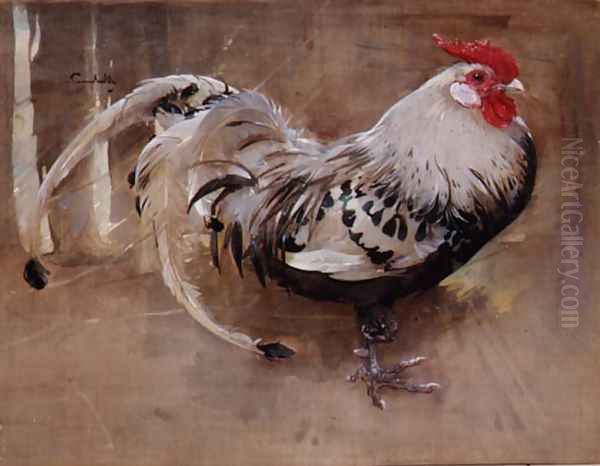 The Spangled Cock Oil Painting by Joseph Crawhall