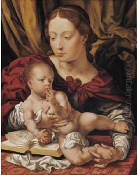 Sold By The J. Paul Getty Museum To Benefit Future Painting Acquisitions
 

 
 
 

 
 Virgin And Child With An Open Book Oil Painting by Jan Mabuse