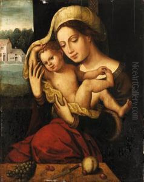 The Virgin And Child Oil Painting by Jan Mabuse