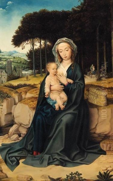 The Madonna And Child Oil Painting by Jan Mabuse