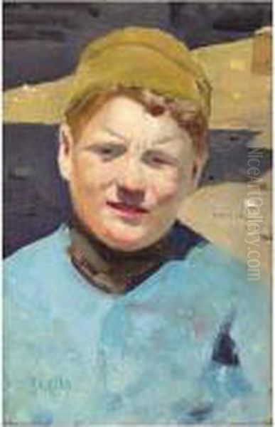 Little Boy Blue Oil Painting by Thomas Cooper Gotch