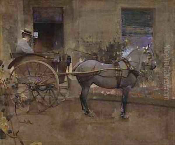 The Governess Cart Oil Painting by Joseph Crawhall