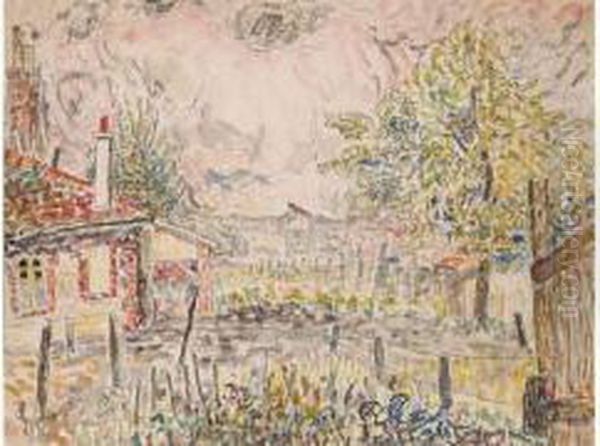 View Of The Compiegne Concentration Camp Oil Painting by Jacques Gotko