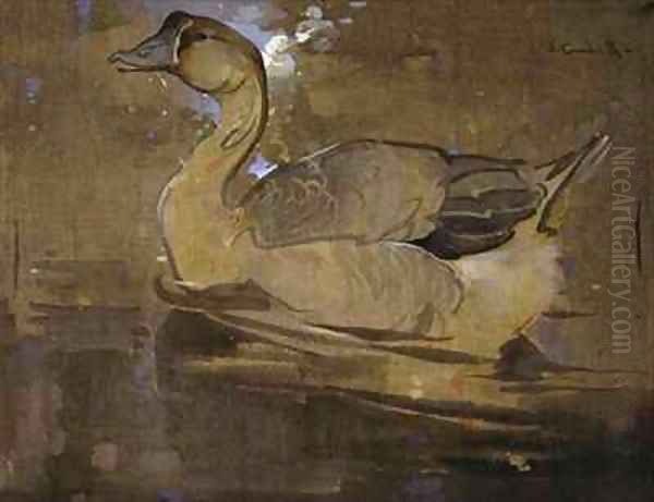 The Chinese Goose Oil Painting by Joseph Crawhall