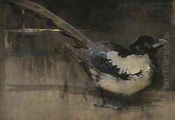 The Magpie Oil Painting by Joseph Crawhall