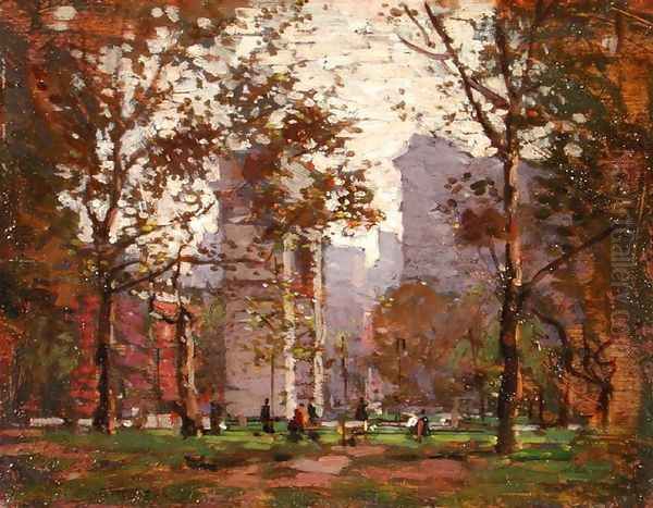 Washington Square, New York 2 Oil Painting by Paul Cornoyer