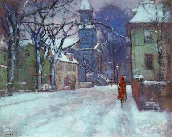 December - Gloucester Oil Painting by Paul Cornoyer