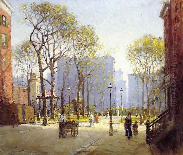 Late Afternoon, Washington Square Oil Painting by Paul Cornoyer