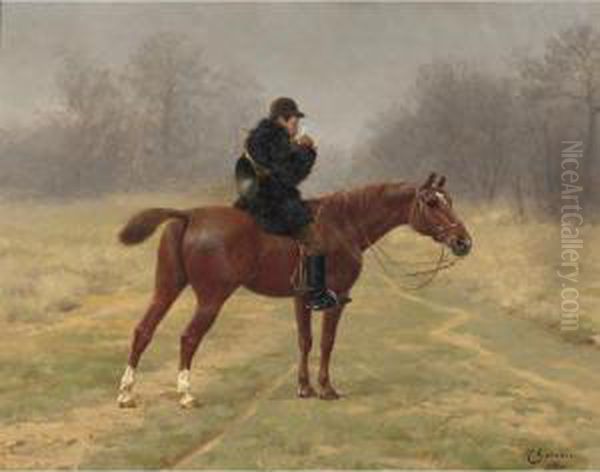 The Huntsman Oil Painting by Jean Richard Goubie