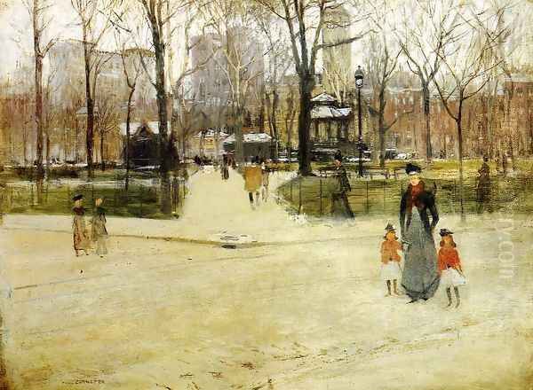 Washington Square Oil Painting by Paul Cornoyer