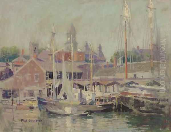 Gloucester Harbor Oil Painting by Paul Cornoyer