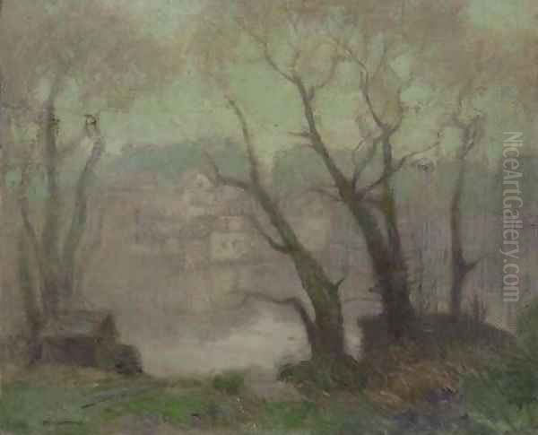 Misty Evening Oil Painting by Paul Cornoyer