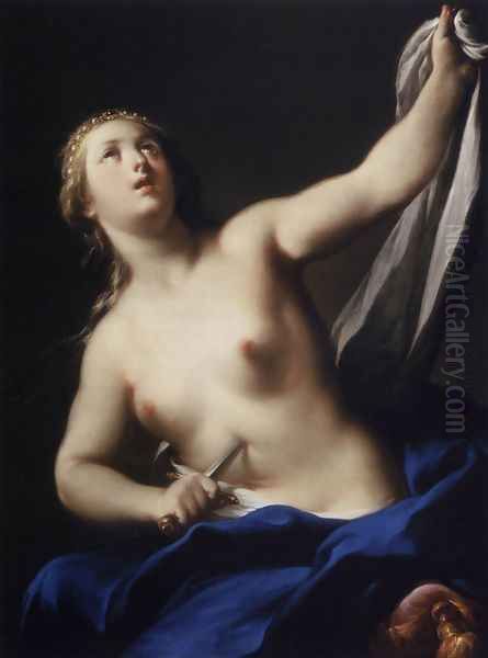 Lucretia Oil Painting by Andrea Casali