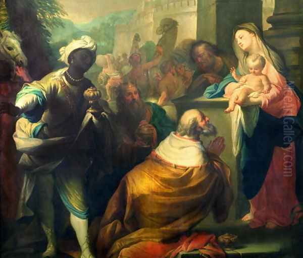 The Adoration of the Magi, c.1750 Oil Painting by Andrea Casali