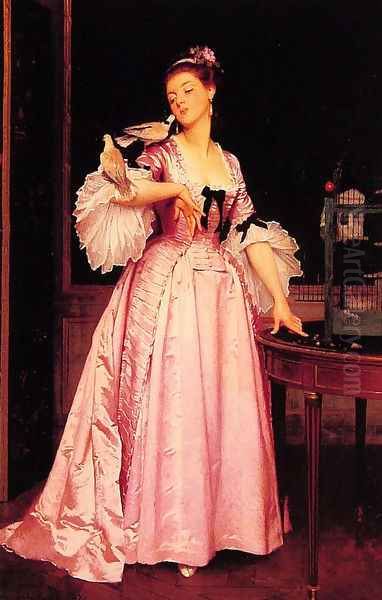 The Love Birds Oil Painting by Joseph Caraud