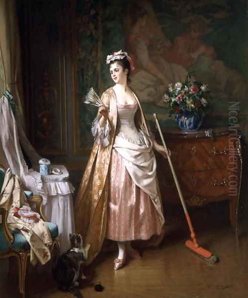 The Lady's Maid Oil Painting by Joseph Caraud