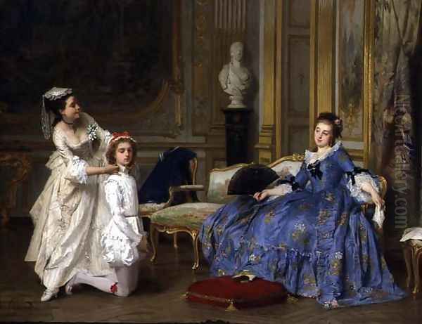 Dressing up Oil Painting by Joseph Caraud