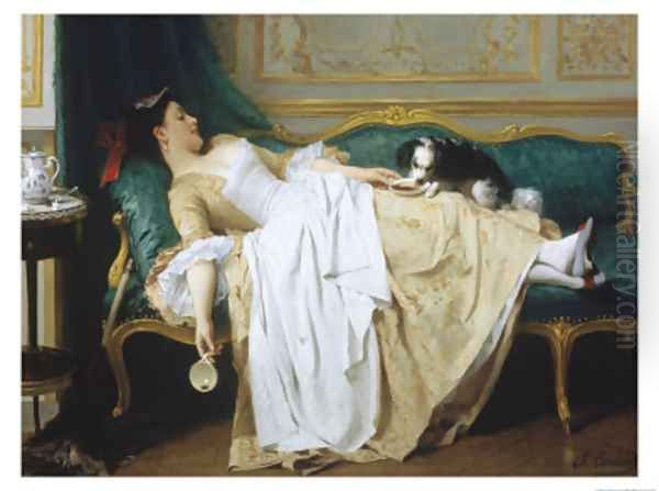 Special Treat Oil Painting by Joseph Caraud