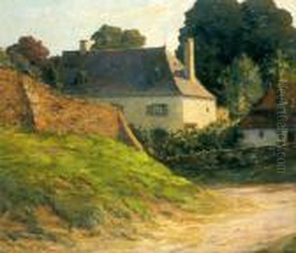 Les Abords De La Ferme Oil Painting by Charles Gouweloos