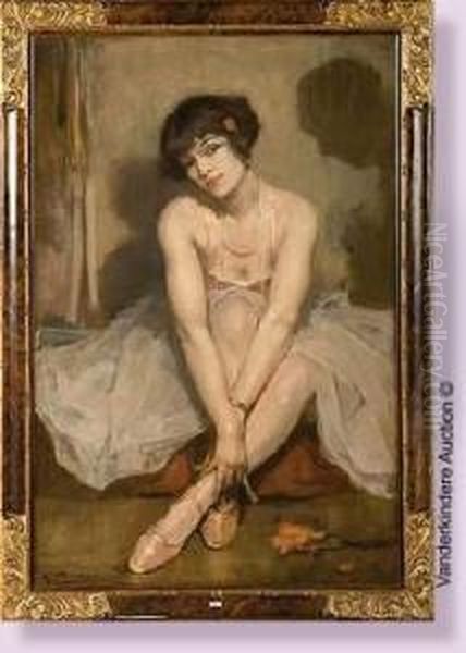 La Danseuse Assise Oil Painting by Jean-Leon Gouweloos