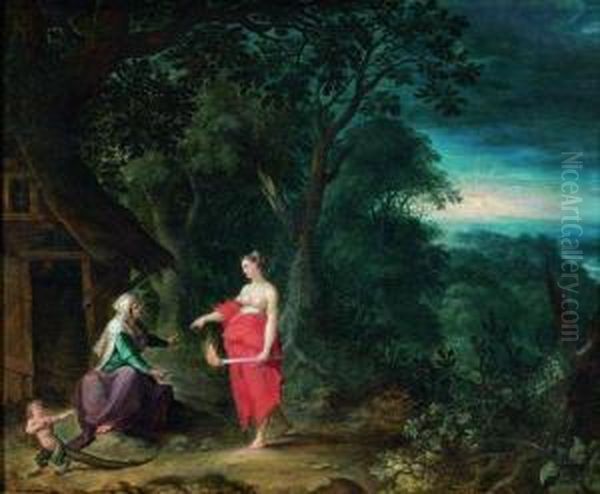 Ceres Changeant Stellion En Lezard Oil Painting by Abraham Govaerts