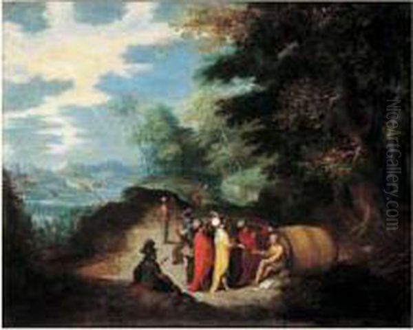 Alexandre Et Diogene Oil Painting by Abraham Govaerts