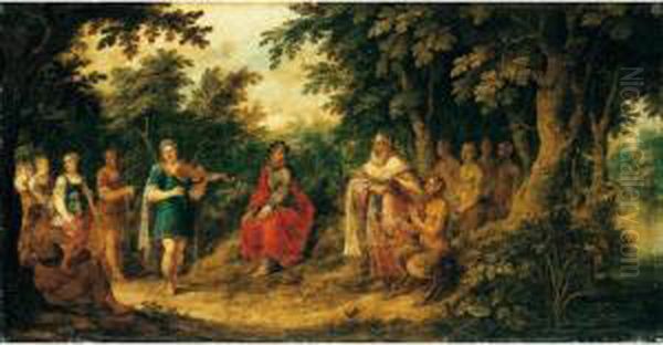 The Judgement Of Midas Oil Painting by Abraham Govaerts