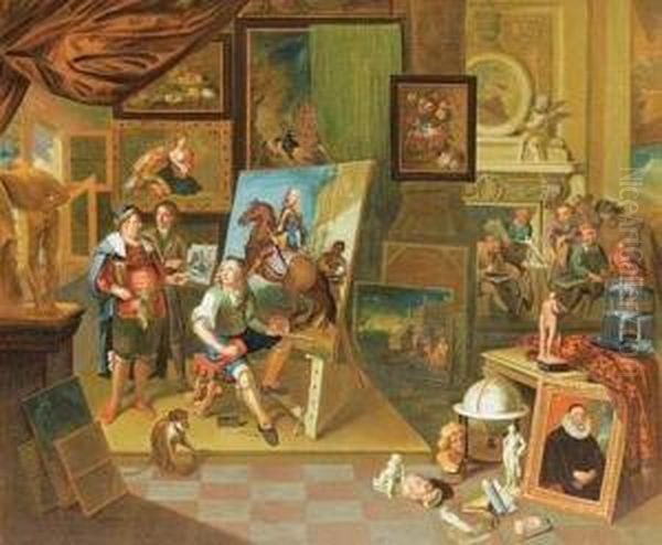 L'atelier Du Peintre Oil Painting by Hendrik Govaerts