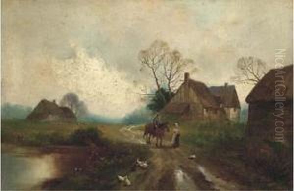 Returning Home Oil Painting by James Walter Gozzard