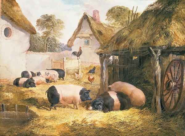 Cottage Hospitality Oil Painting by William Collins