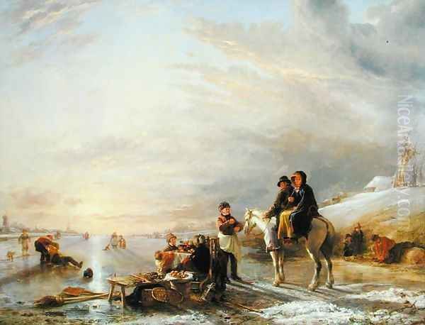 Frost Scene, 1827 Oil Painting by William Collins