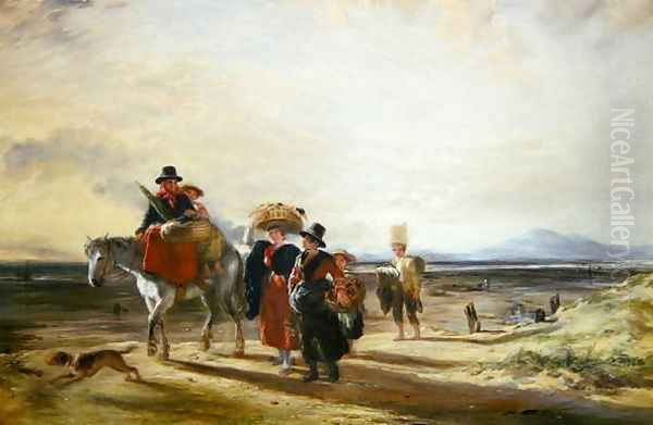 Barmouth Sands, 1835 Oil Painting by William Collins