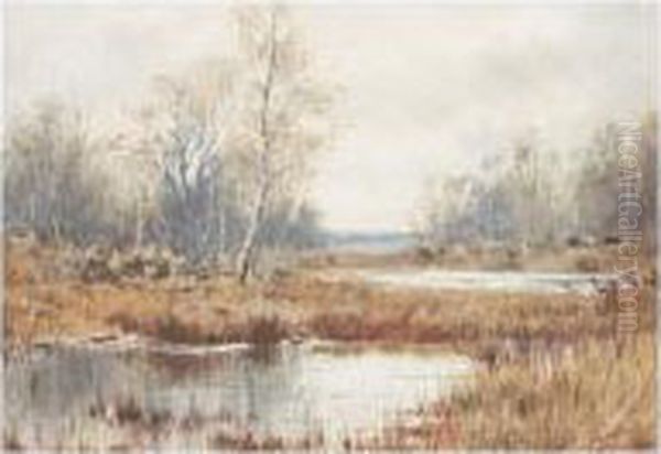 Marshland Oil Painting by James Edward Grace