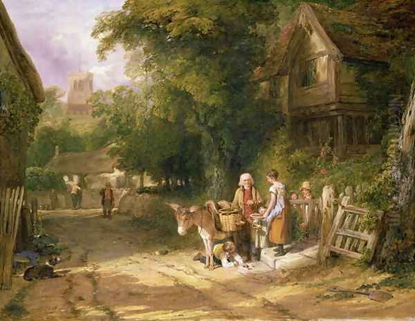 The Cherry Seller, 1824 Oil Painting by William Collins